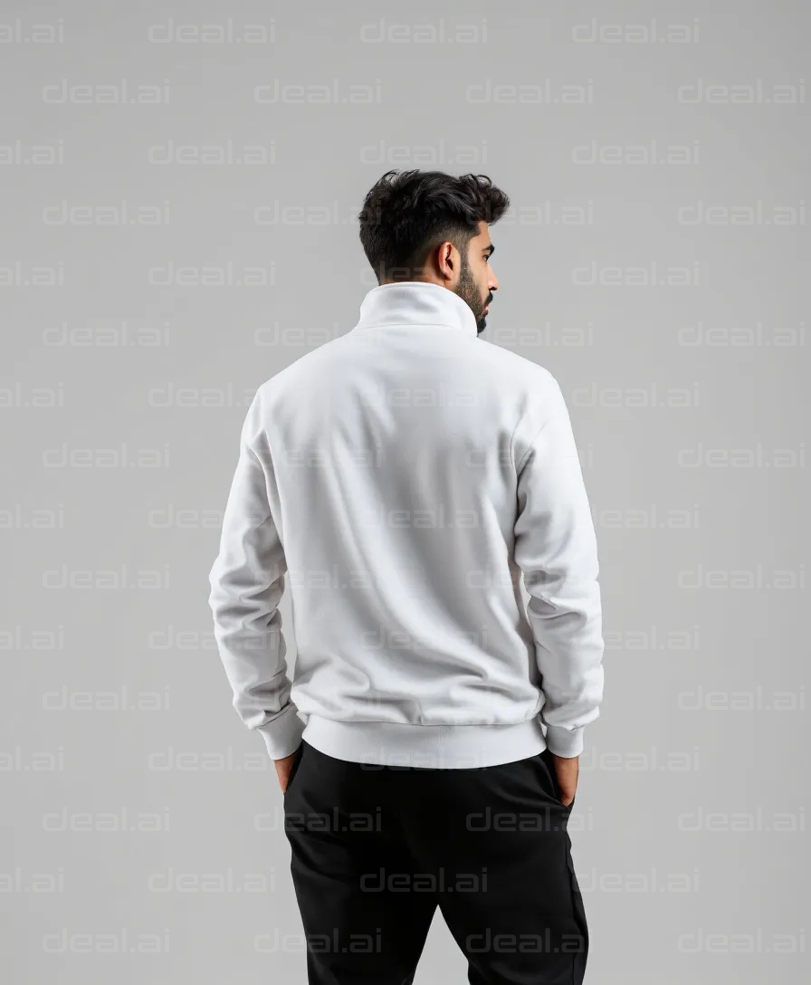 Man in White Jacket Facing Away