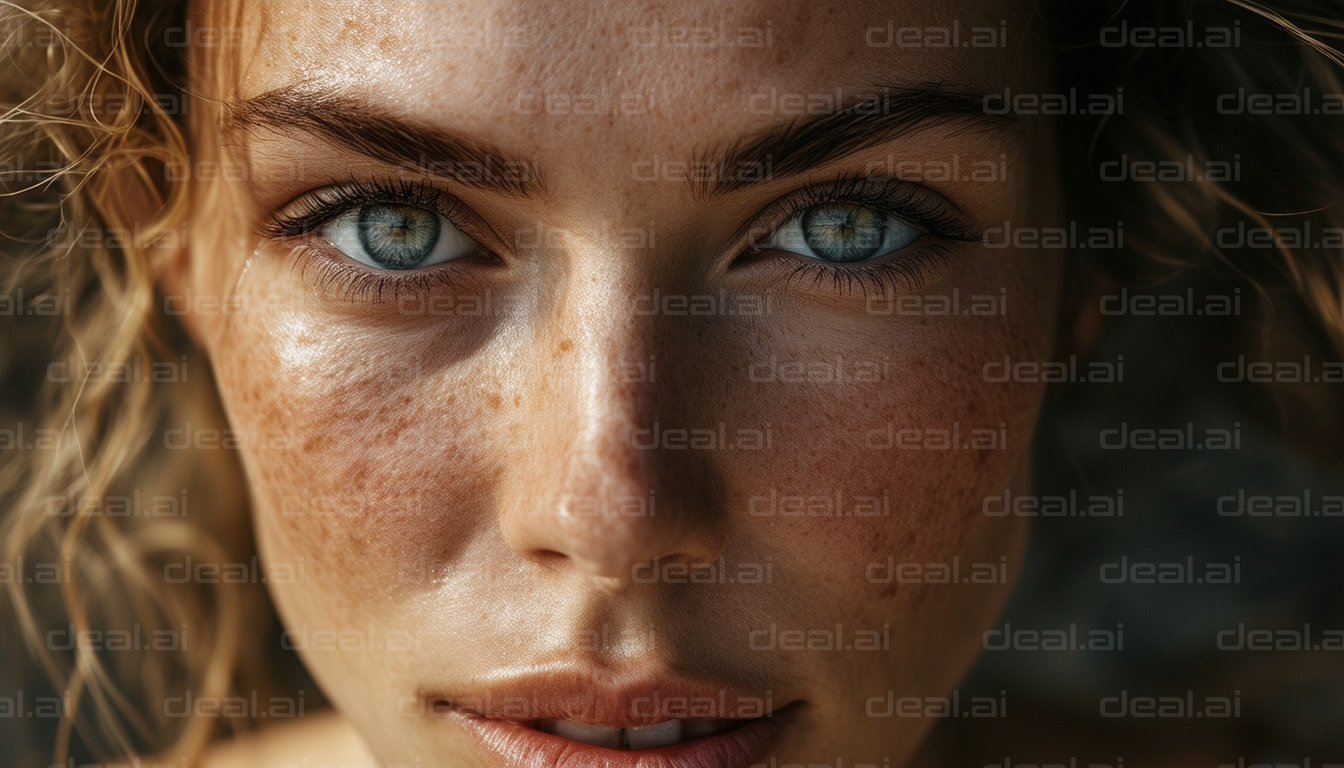 Intense Blue Eyes Close-Up