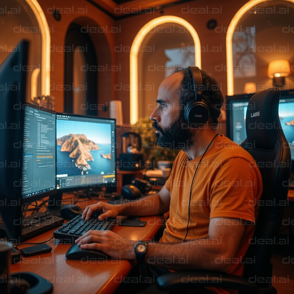 Focused Work in a Cozy Office