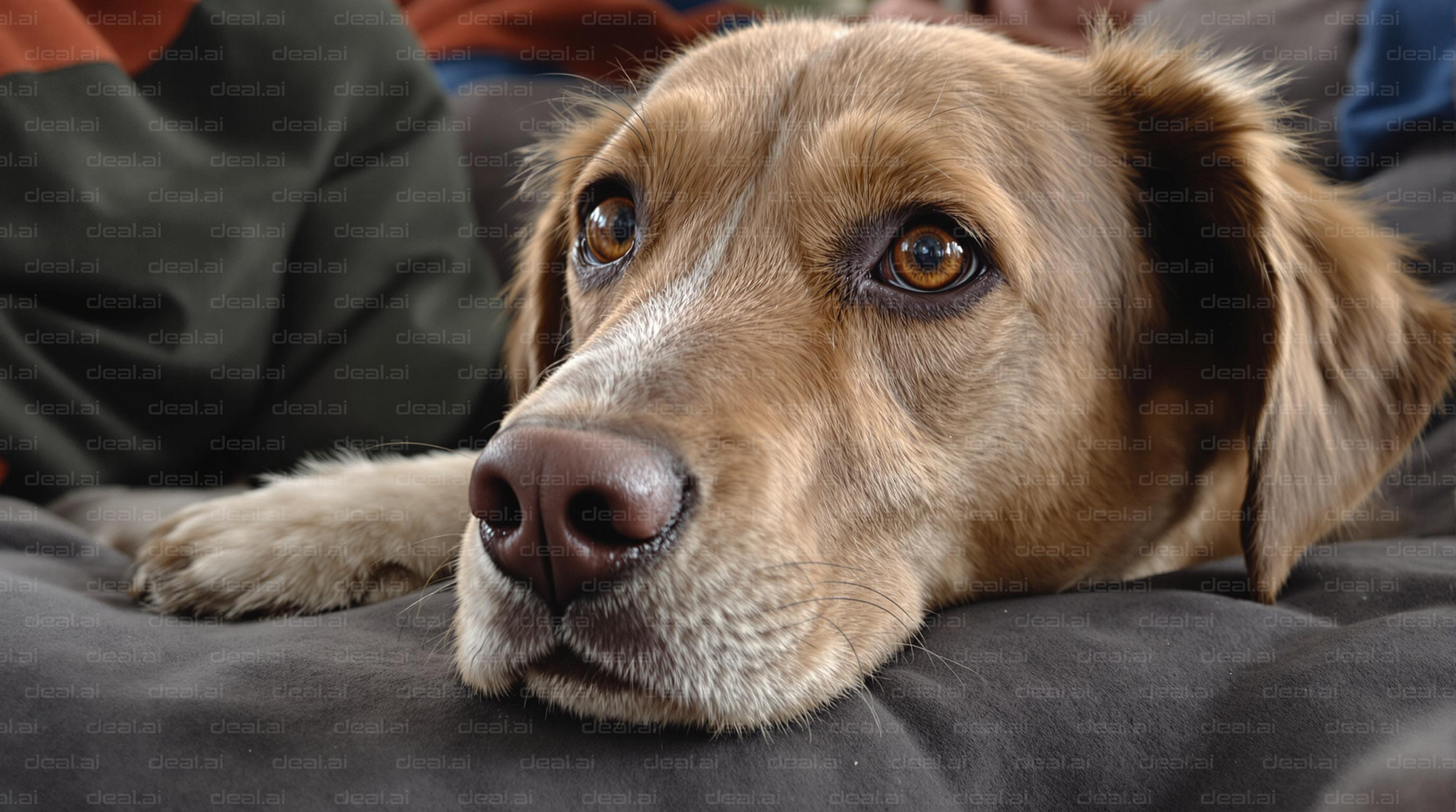 Relaxed Dog Resting at Home