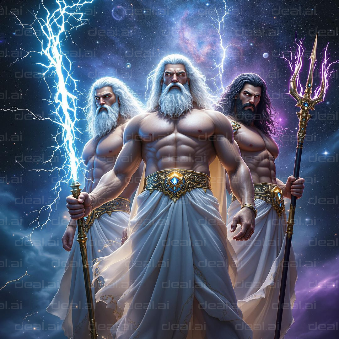 "Powerful Deities in Cosmic Realm"