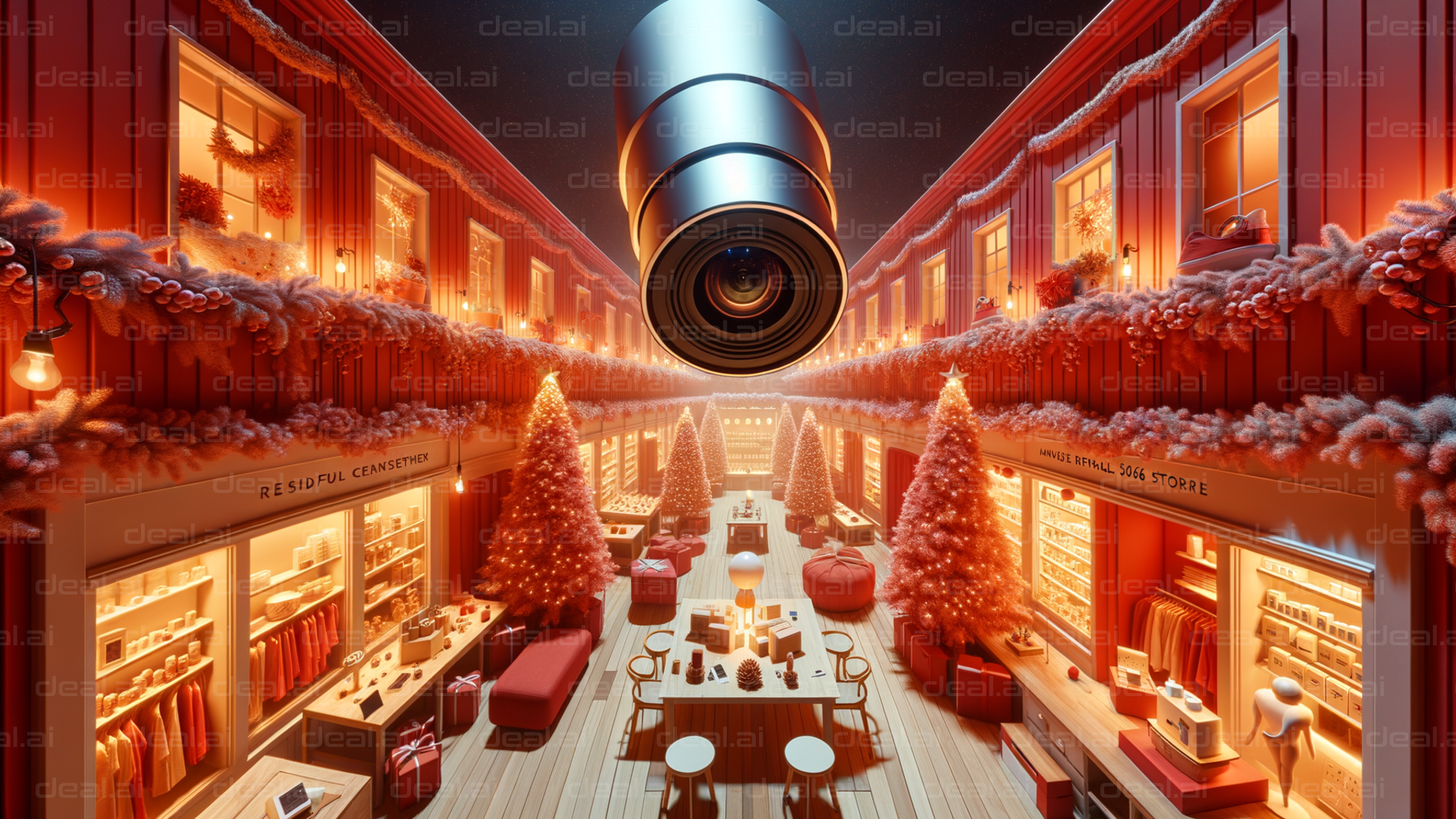 "Festive Holiday Market Under Surveillance"