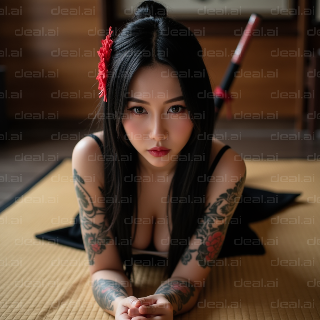 Tattooed Elegance and Samurai Spirit
