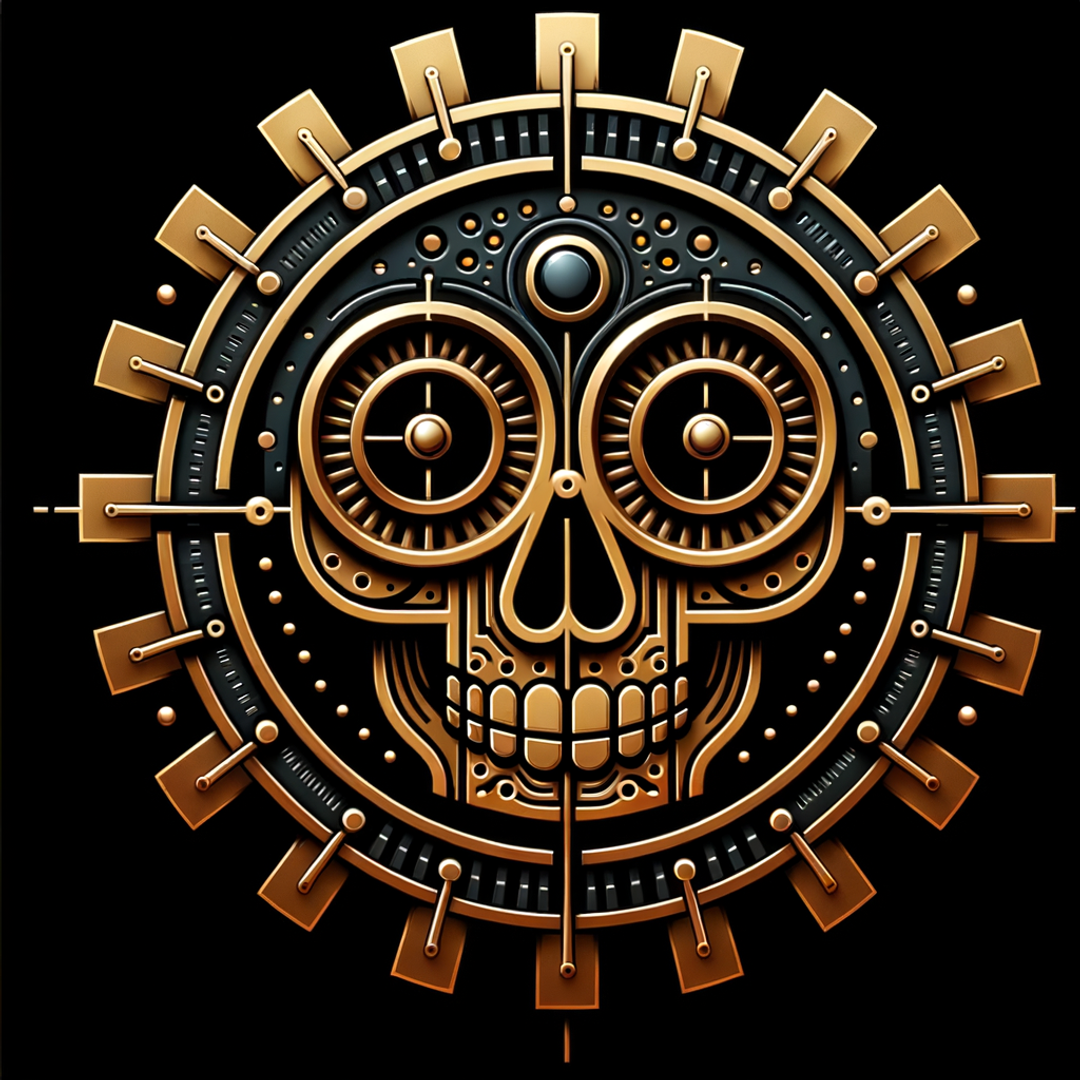 "Steampunk Skull Mandala Art"