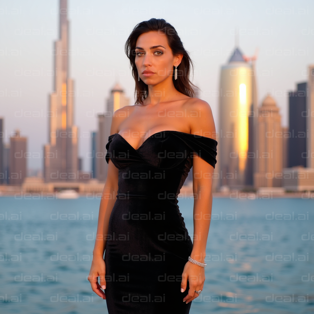 Elegance by the Cityscape at Sunset