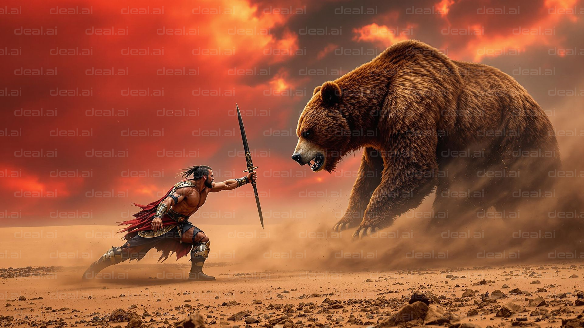 Warrior vs. Bear Showdown