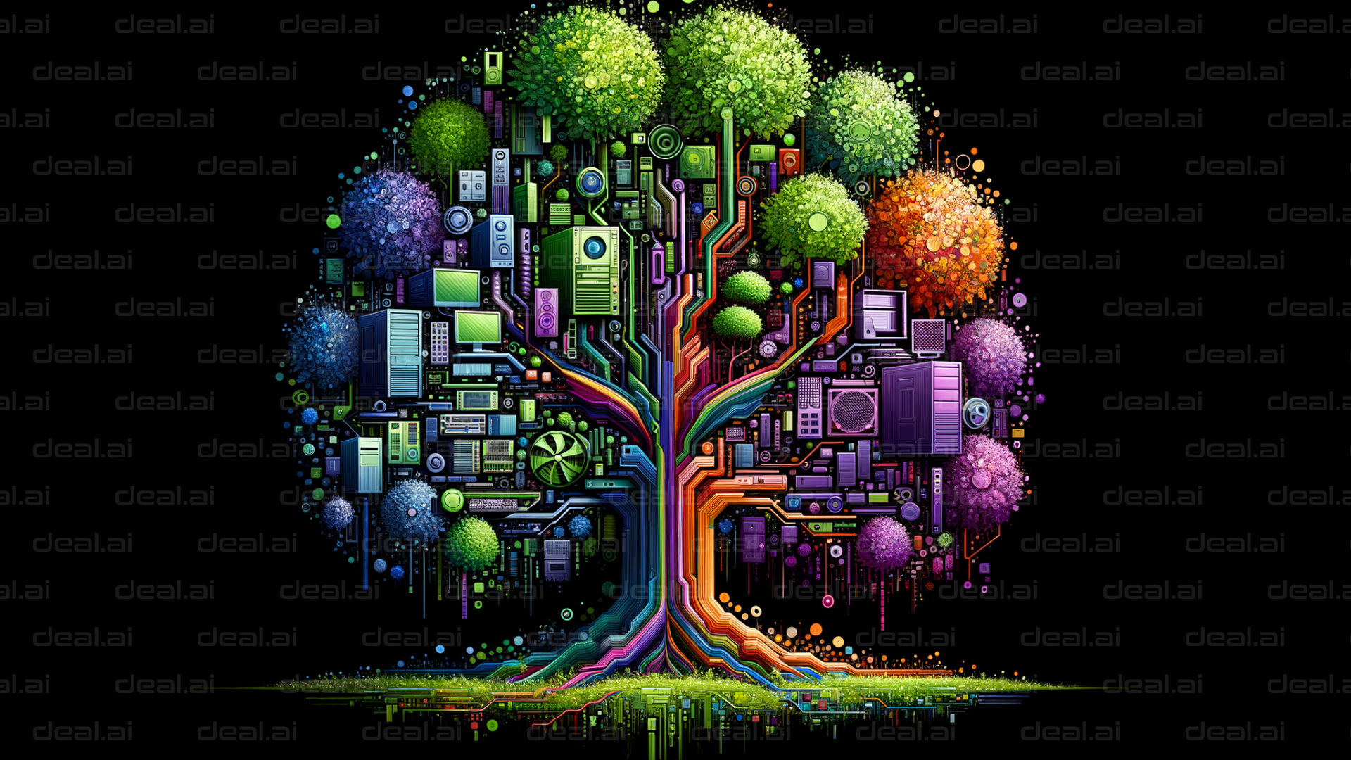 "Nature and Technology: The Digital Tree"