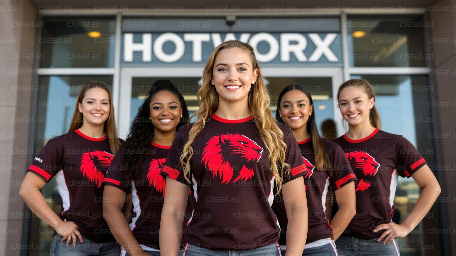 Fitness Team in Front of Hotworx Gym