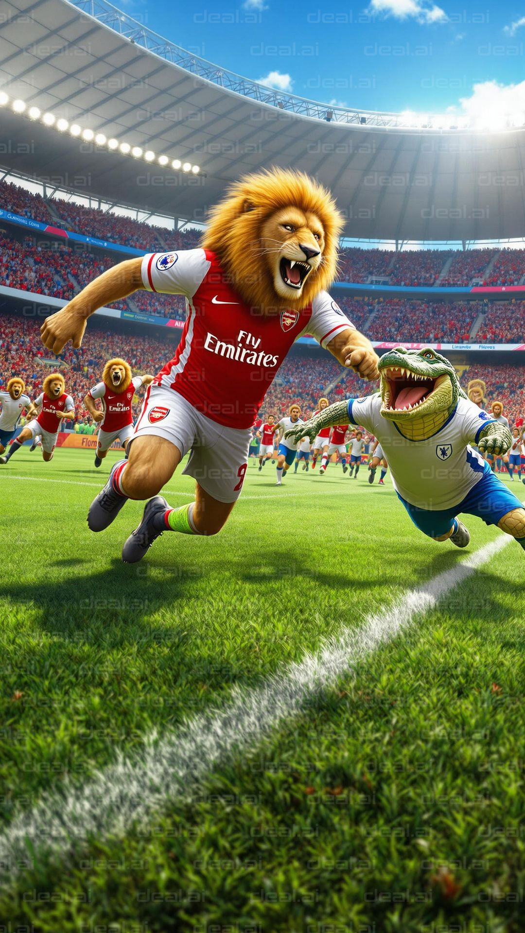 Lion vs Crocodile: Epic Soccer Clash