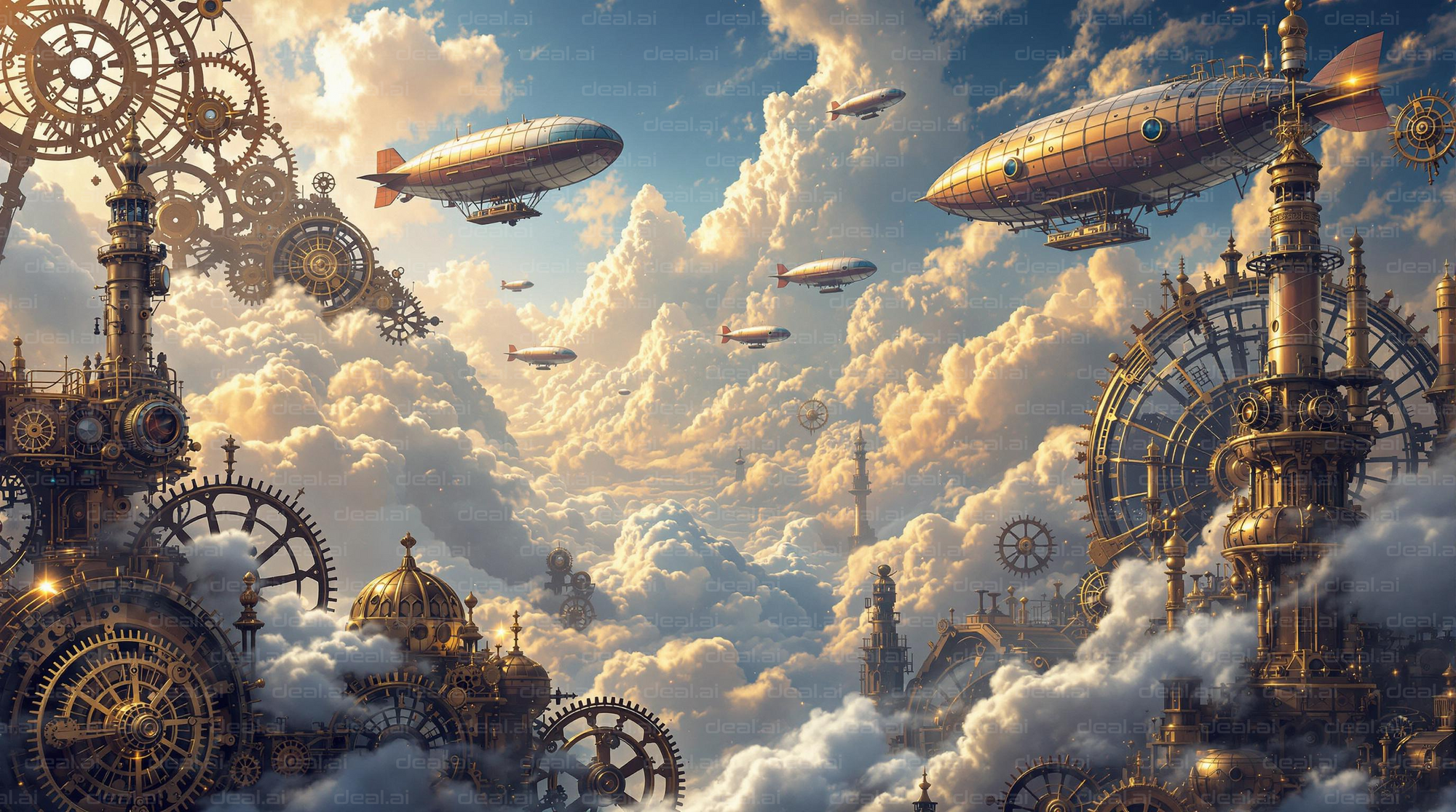 Steampunk Skies: Gears and Airships