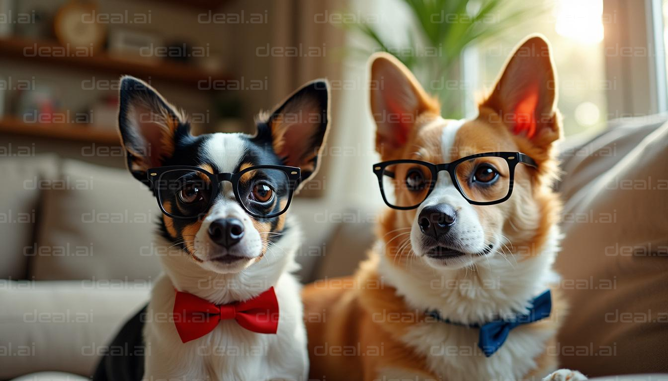 Sophisticated Pooches in Glasses