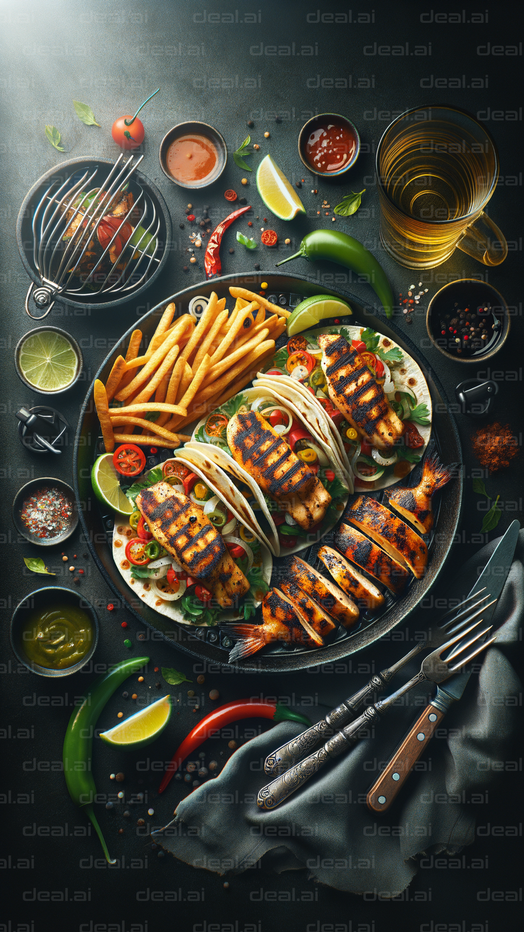 Grilled Fish Tacos Feast