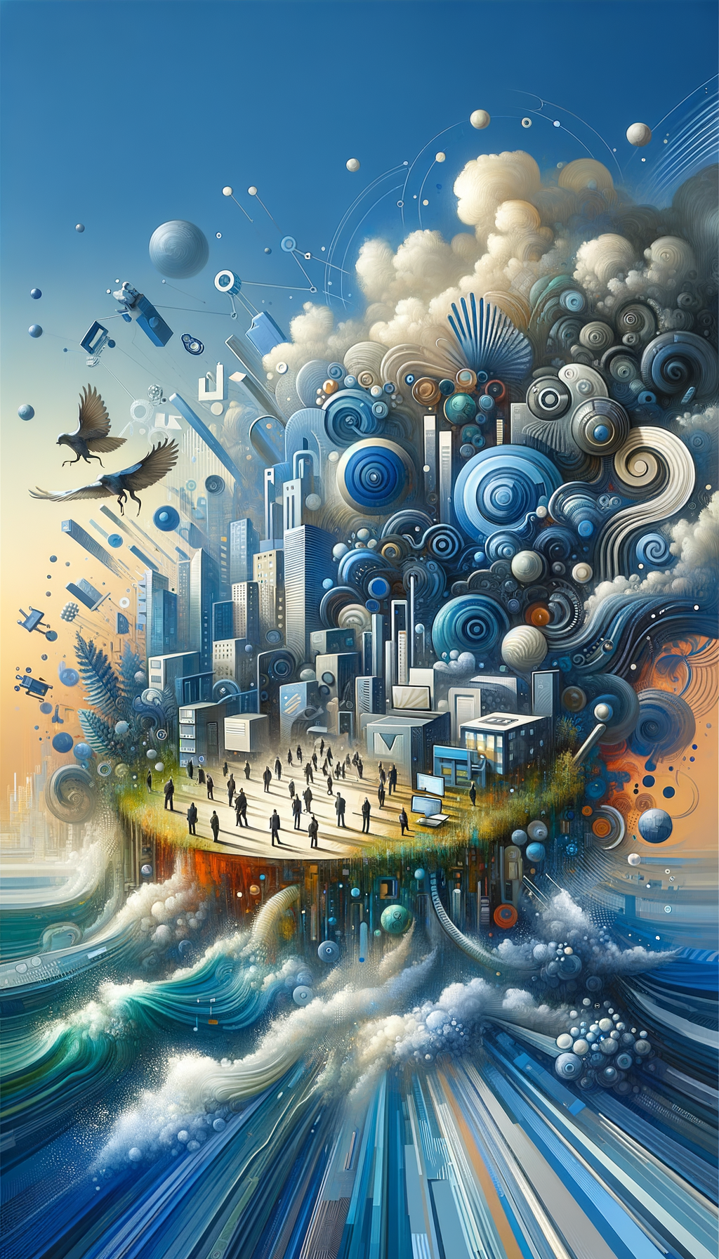 "City Dreams: Surreal Urban Landscape"