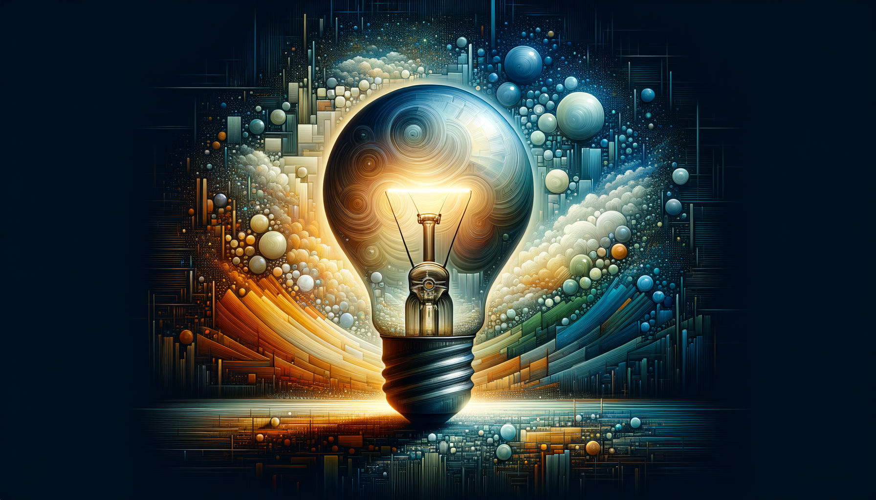 "Abstract Lightbulb Creativity Unleashed"