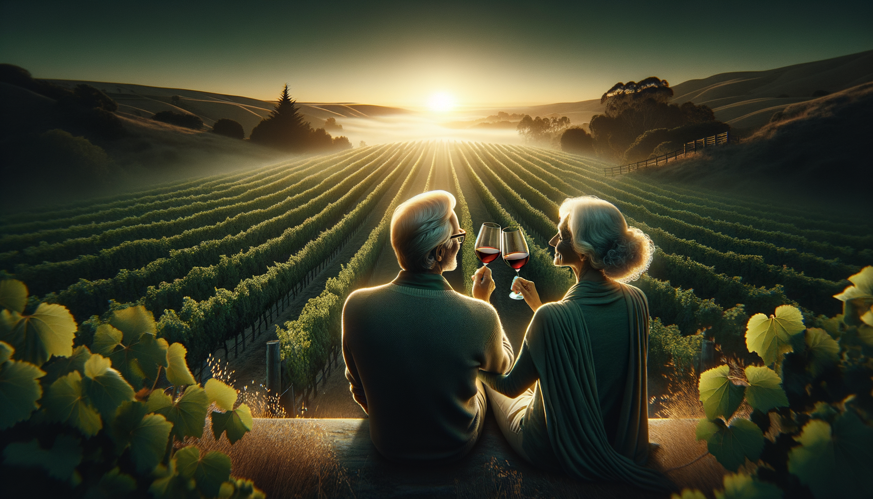 Sunset Toast in the Vineyard