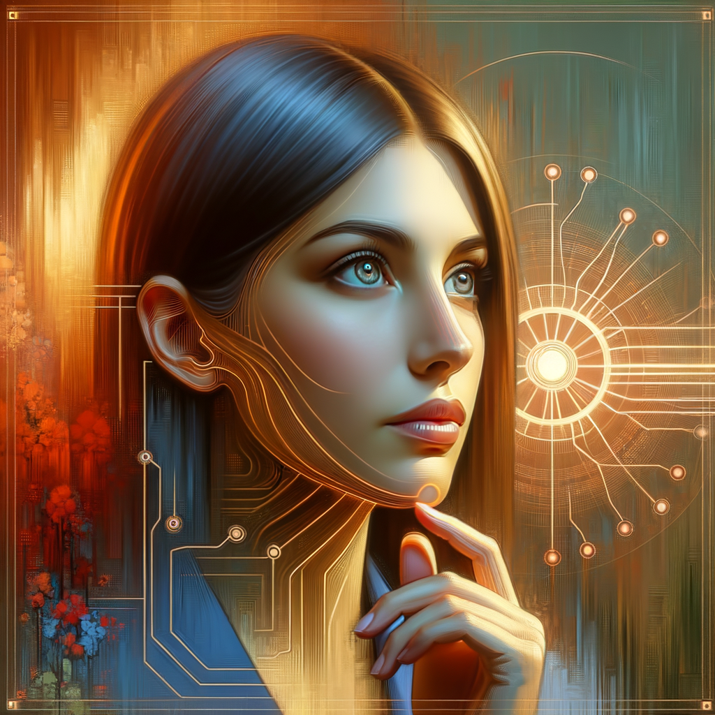 "Futuristic Digital Portrait of Woman"