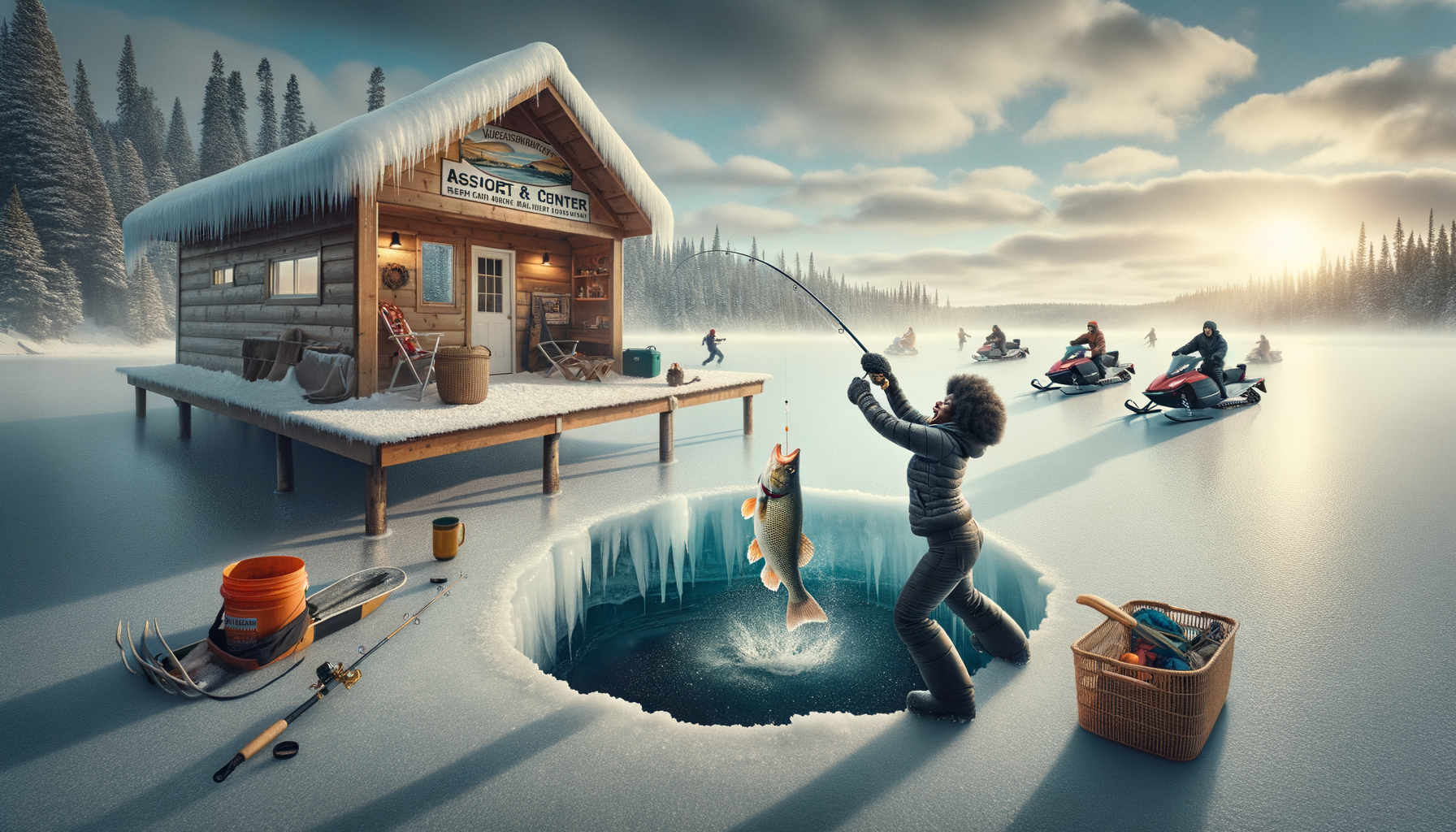 Winter Ice Fishing Adventure