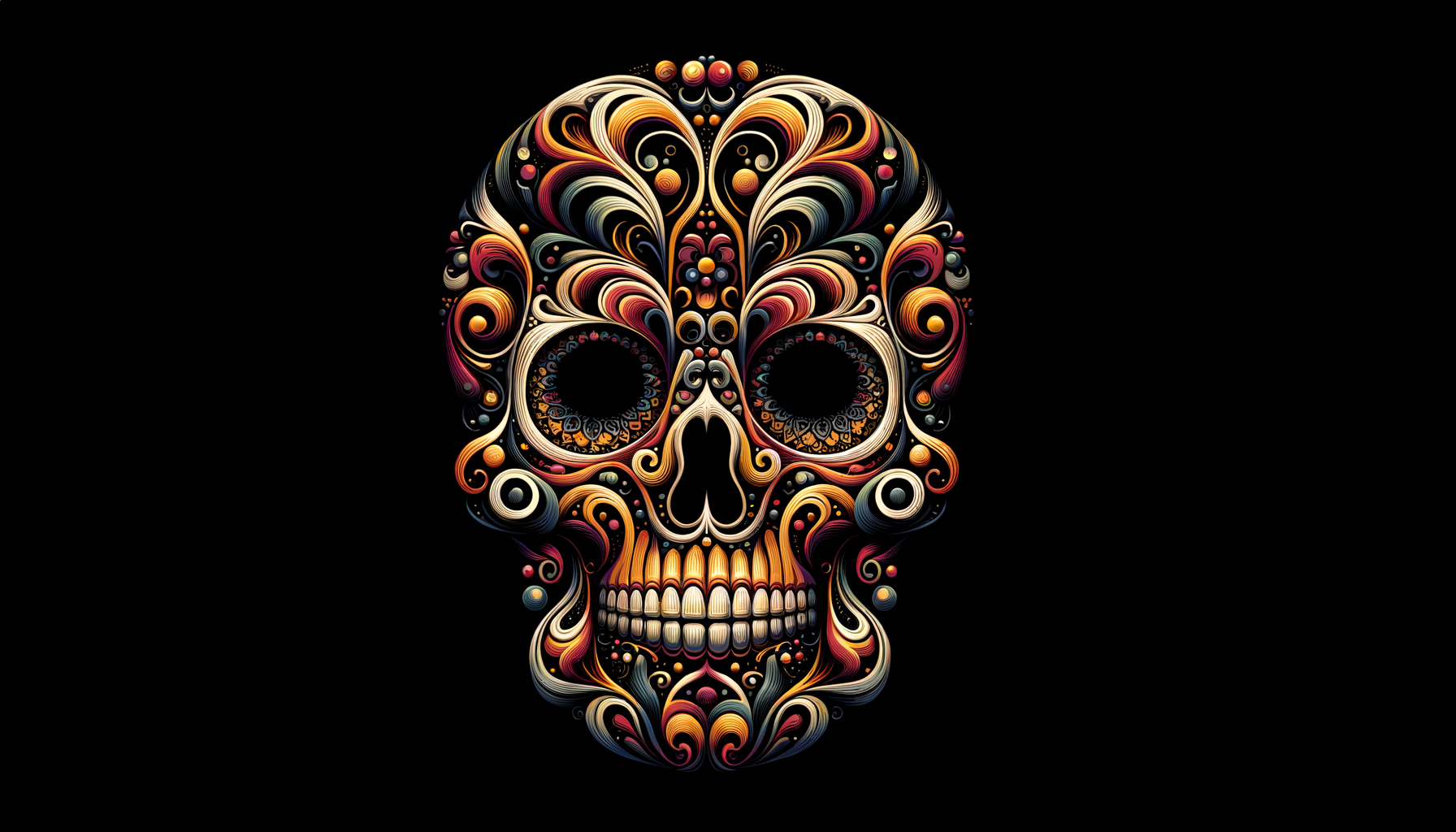 Intricate Sugar Skull Art