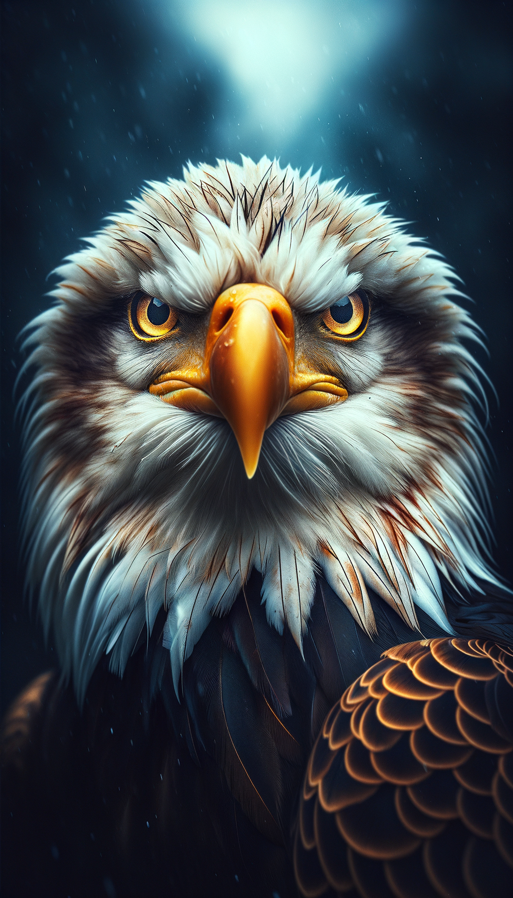 Eagle in Fiercely Focused Stare