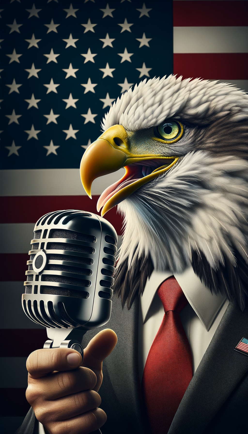 "Patriotic Eagle Giving Speech"