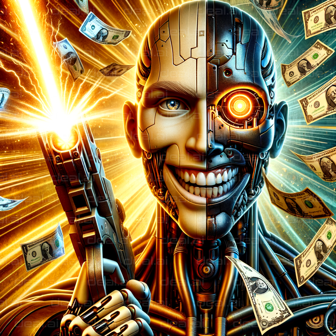 "Cyborg Heist: Tech Meets Cash Craze"