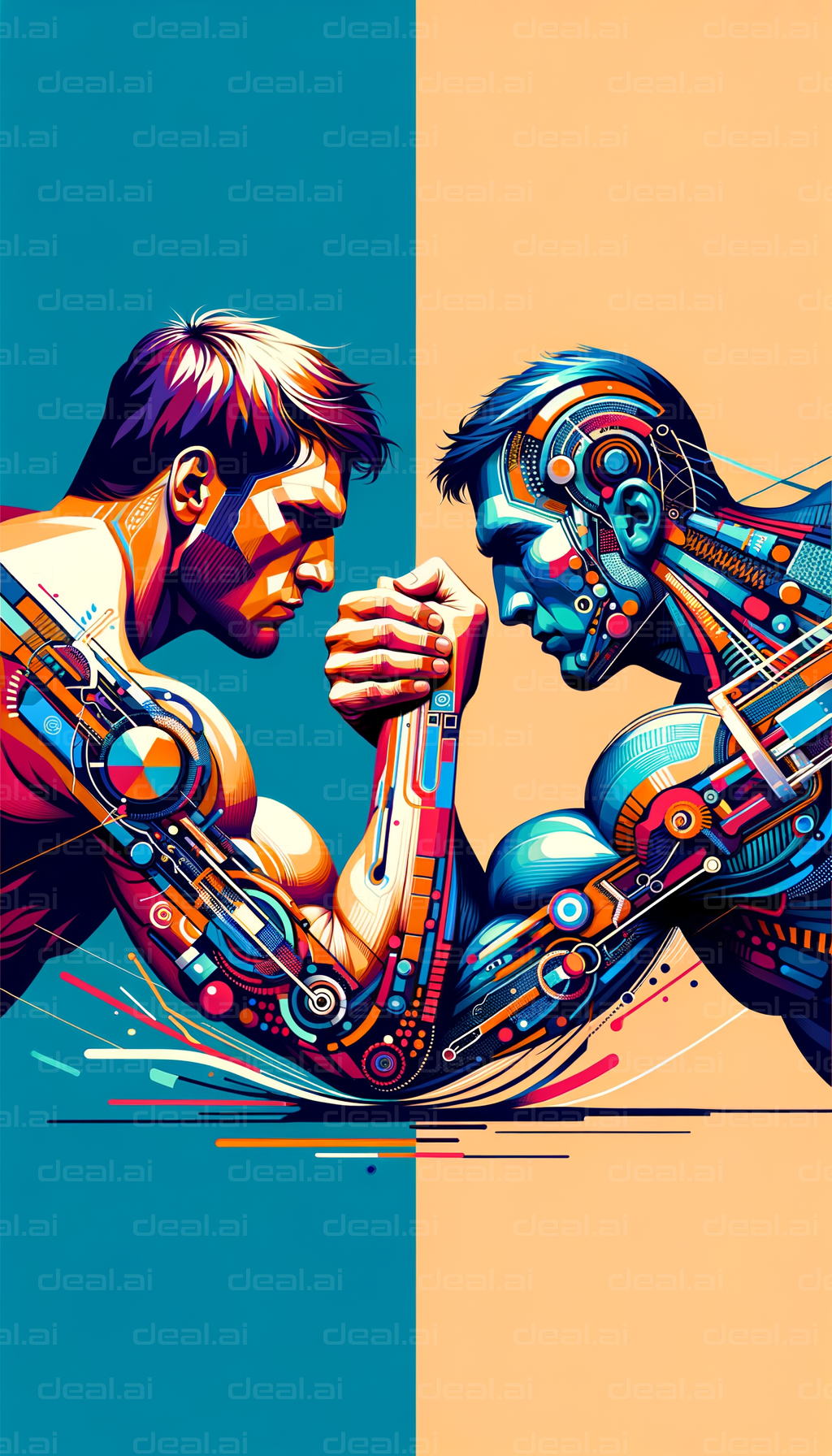 Human vs. Robot Arm Wrestling Showdown