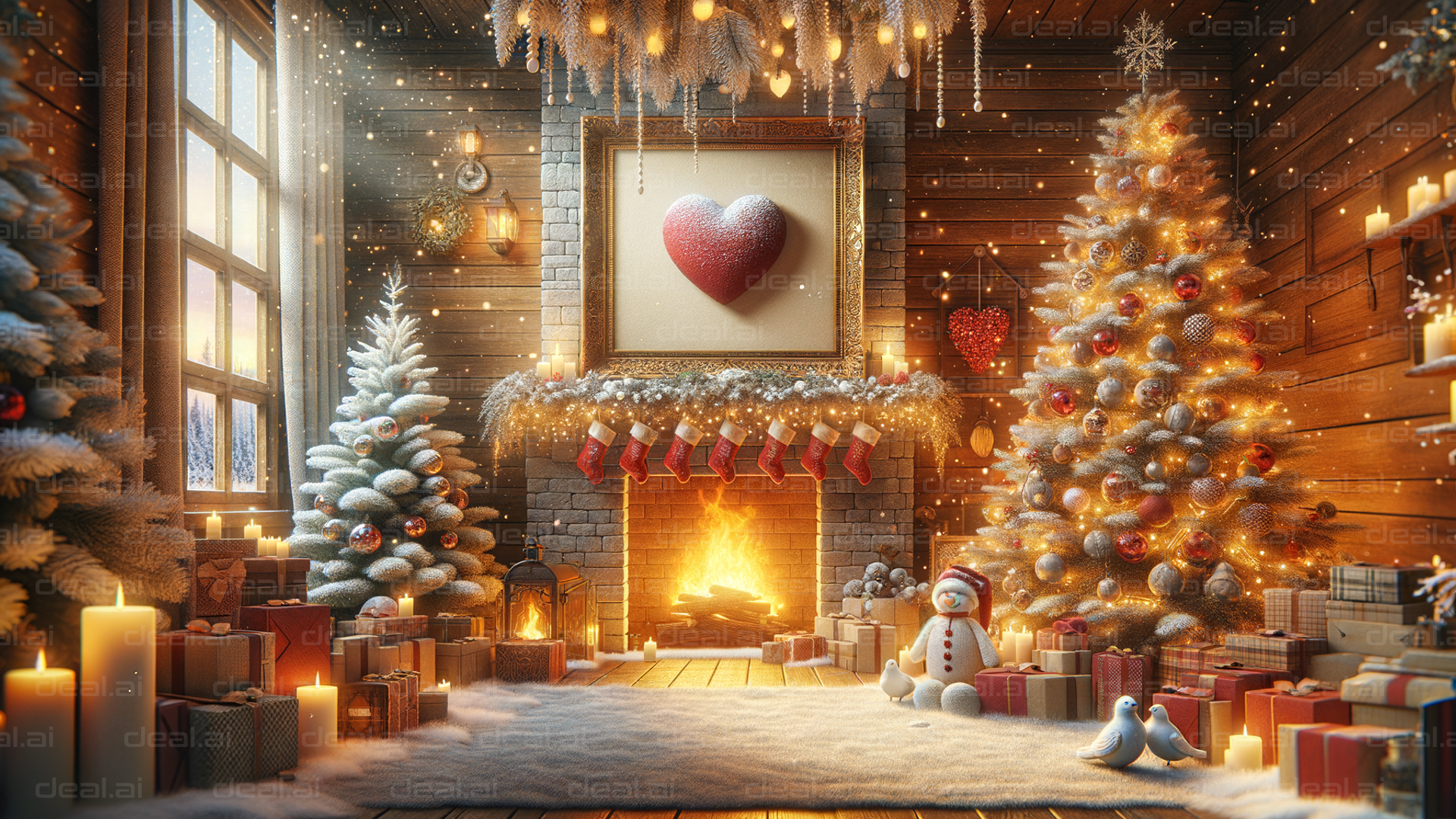 Cozy Christmas Fireplace Scene