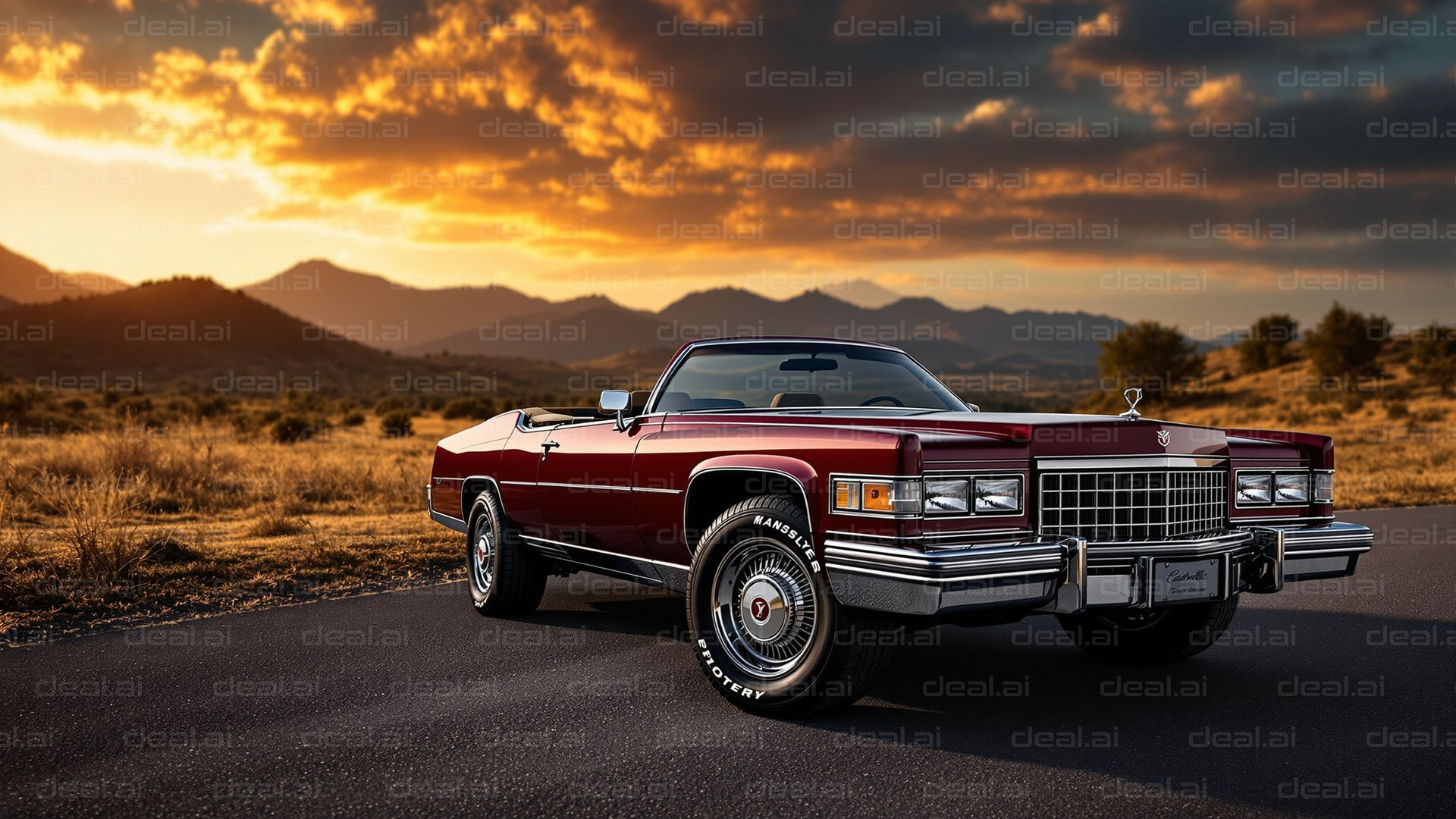 Vintage Car in Sunset Glory