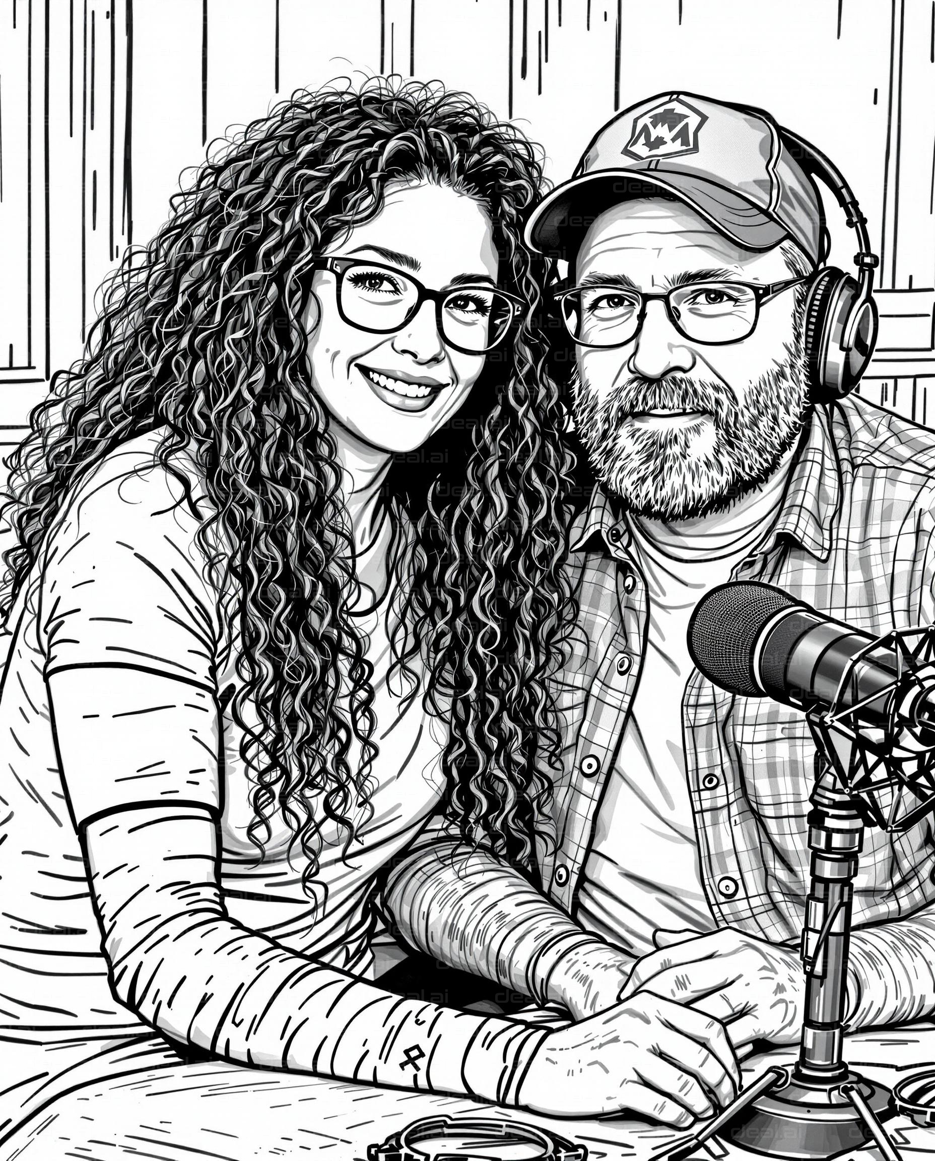 Podcast Hosts Illustrated