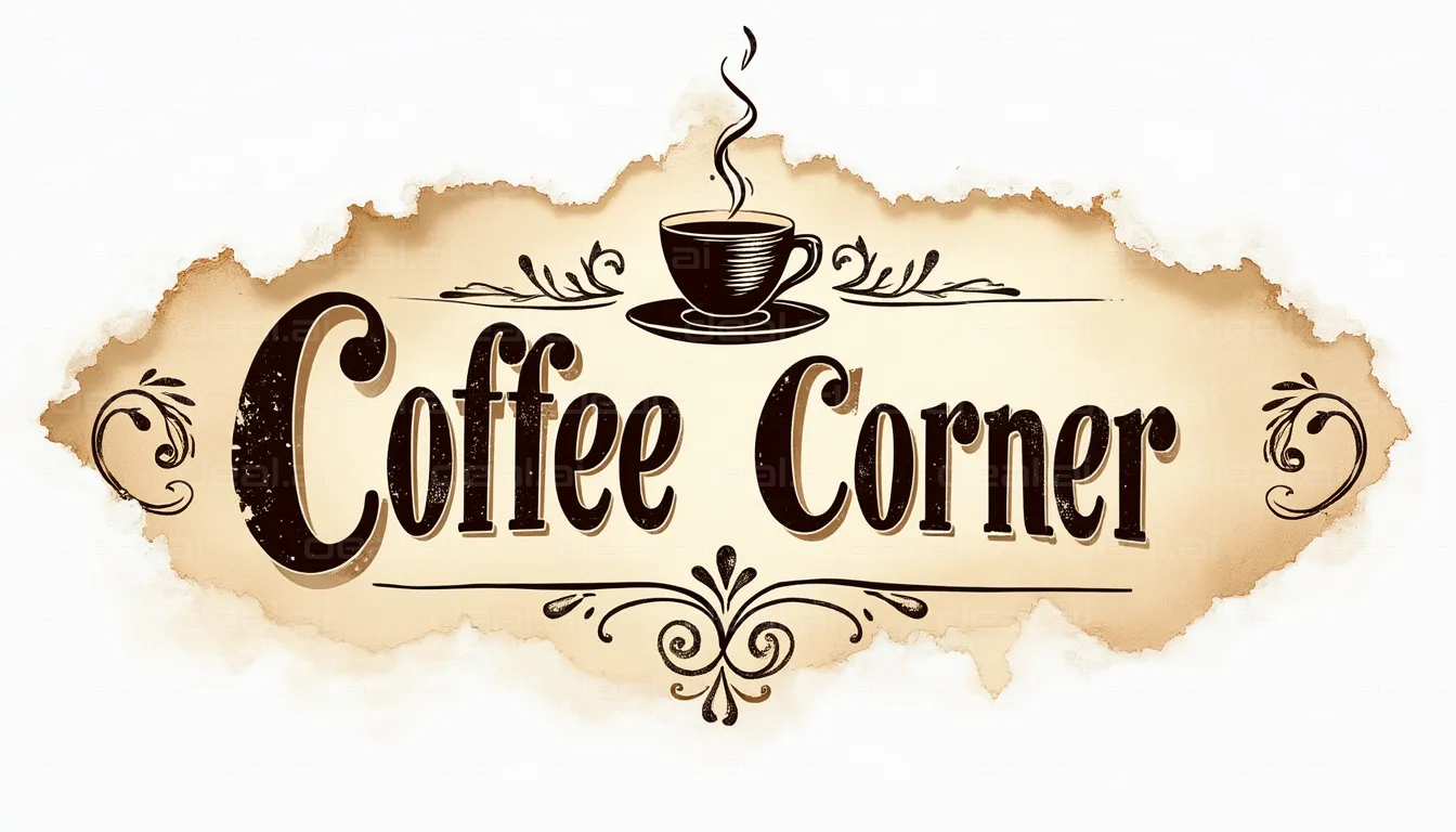 "Coffee Corner Vintage Sign"