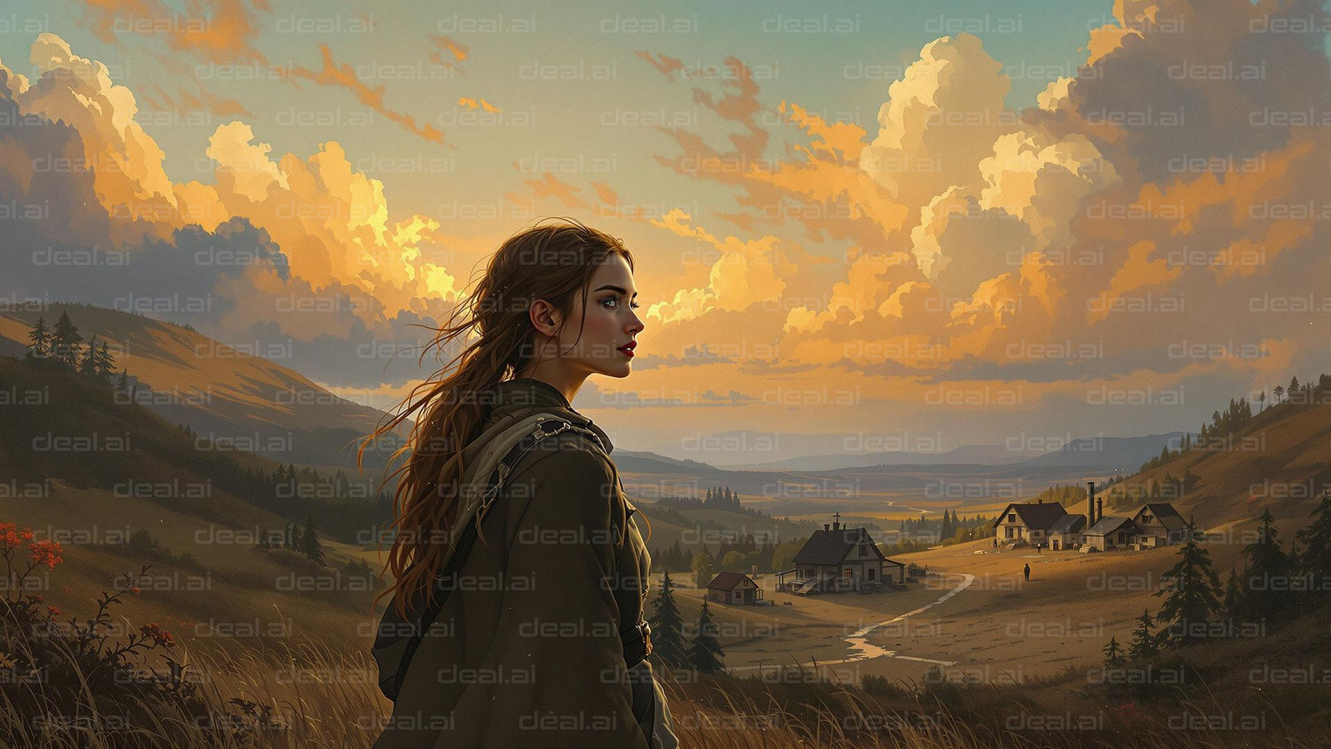 Woman in Scenic Sunset Valley