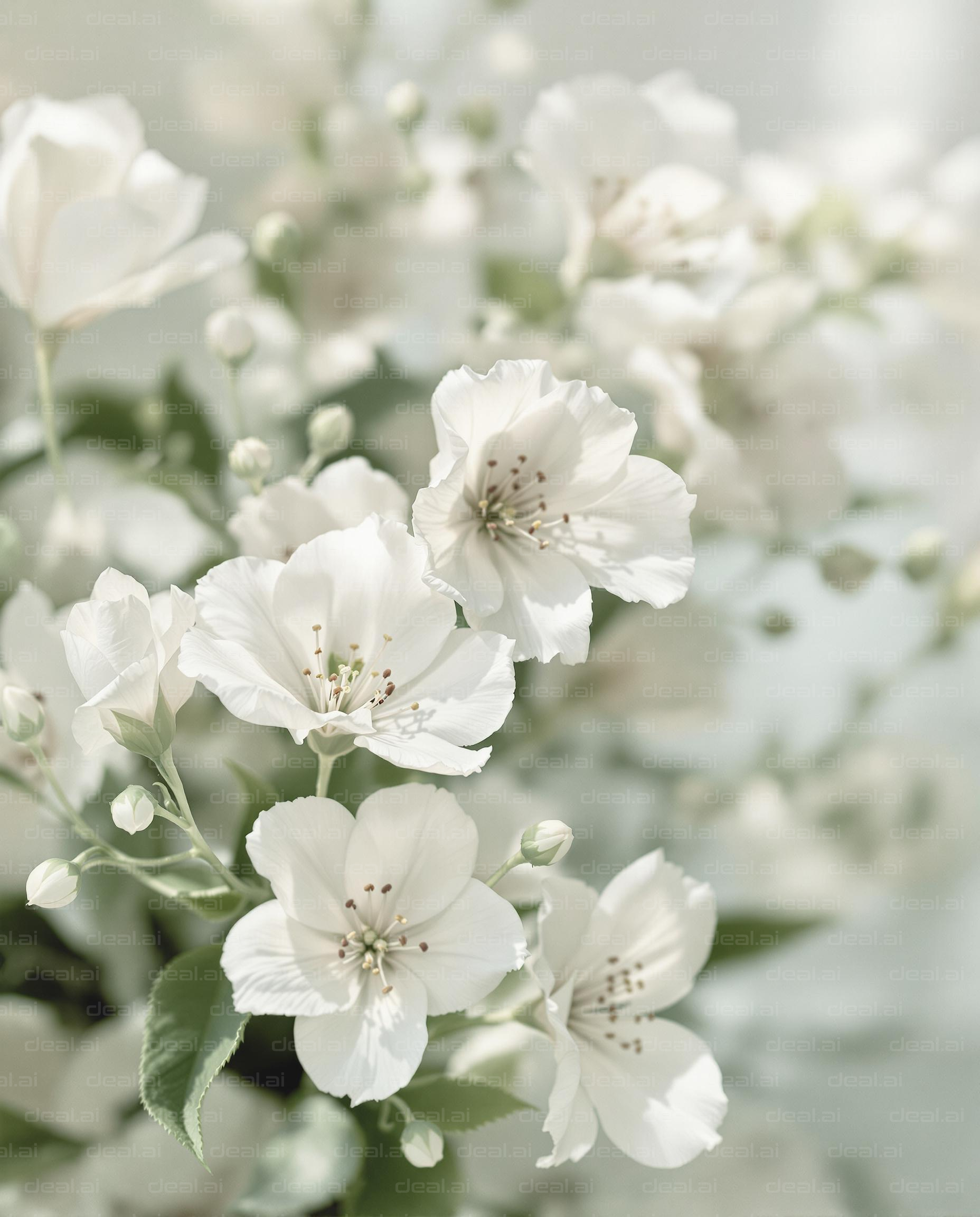 Delicate White Blossoms in Bloom