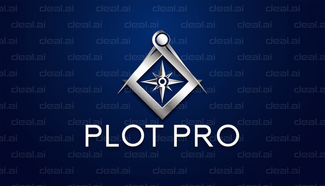 "Plot Pro Logo Design on Blue Background"