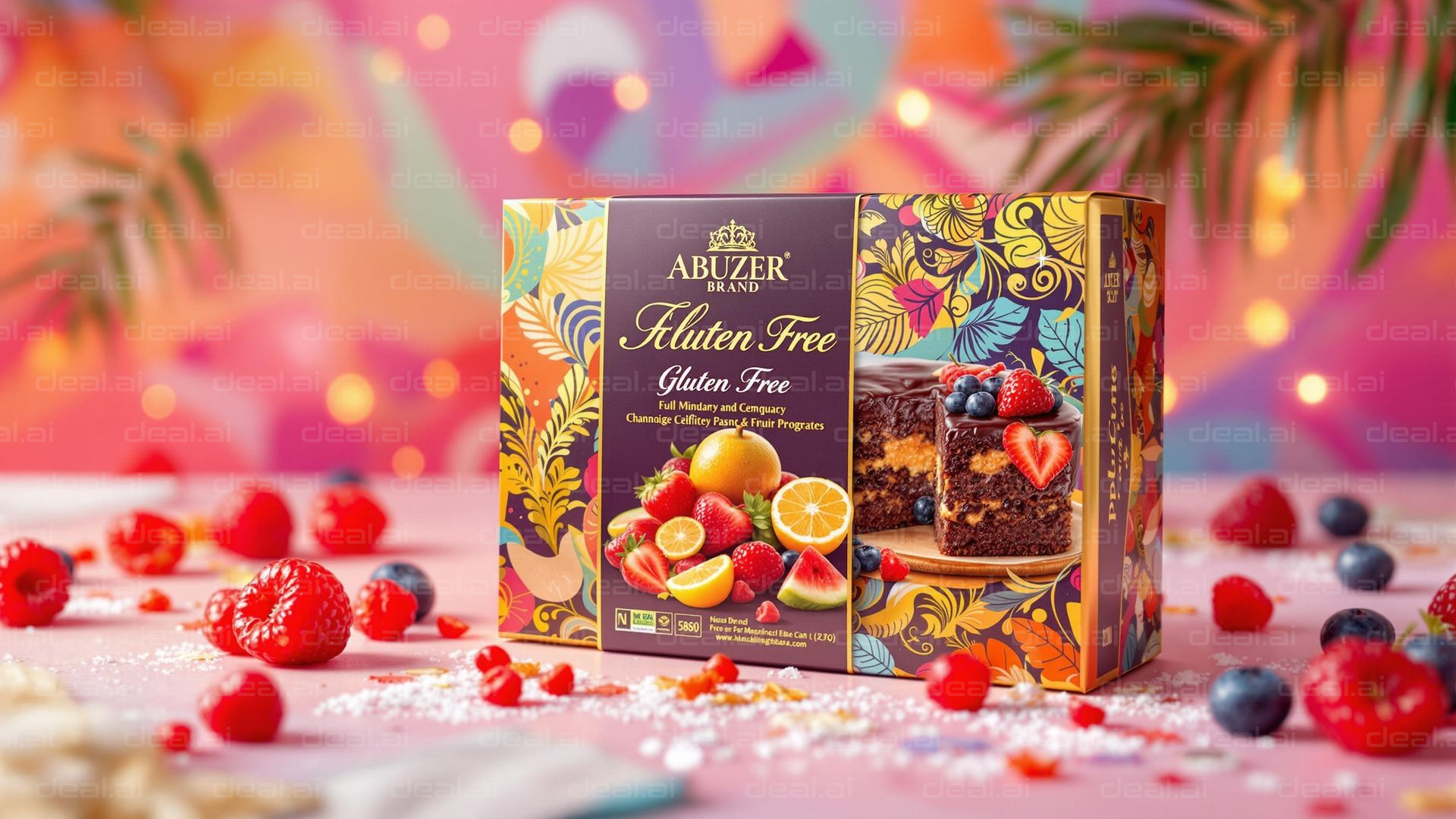 Colorful Gluten-Free Cake Packaging