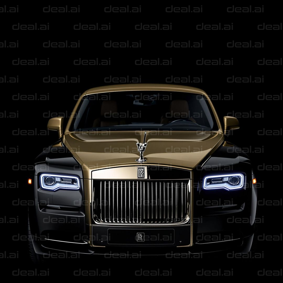 Luxury Gold Car Front View