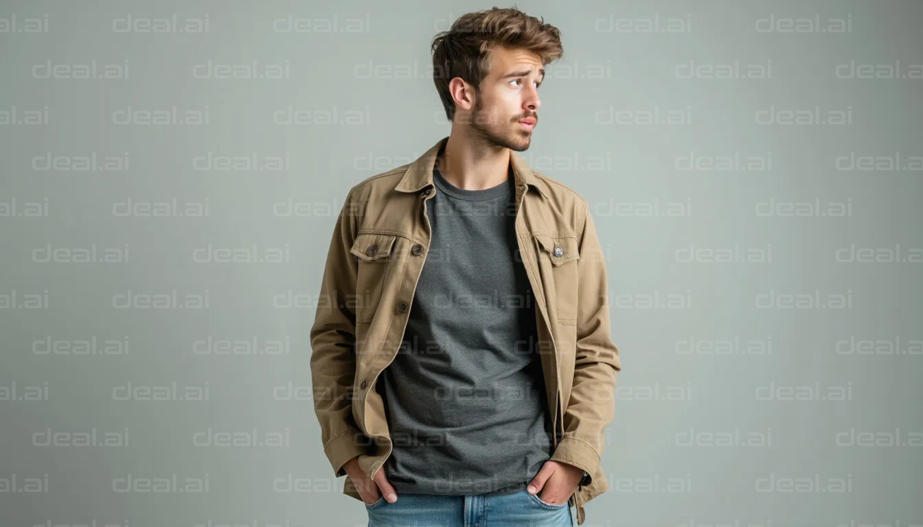 Casual Style in Khaki Jacket