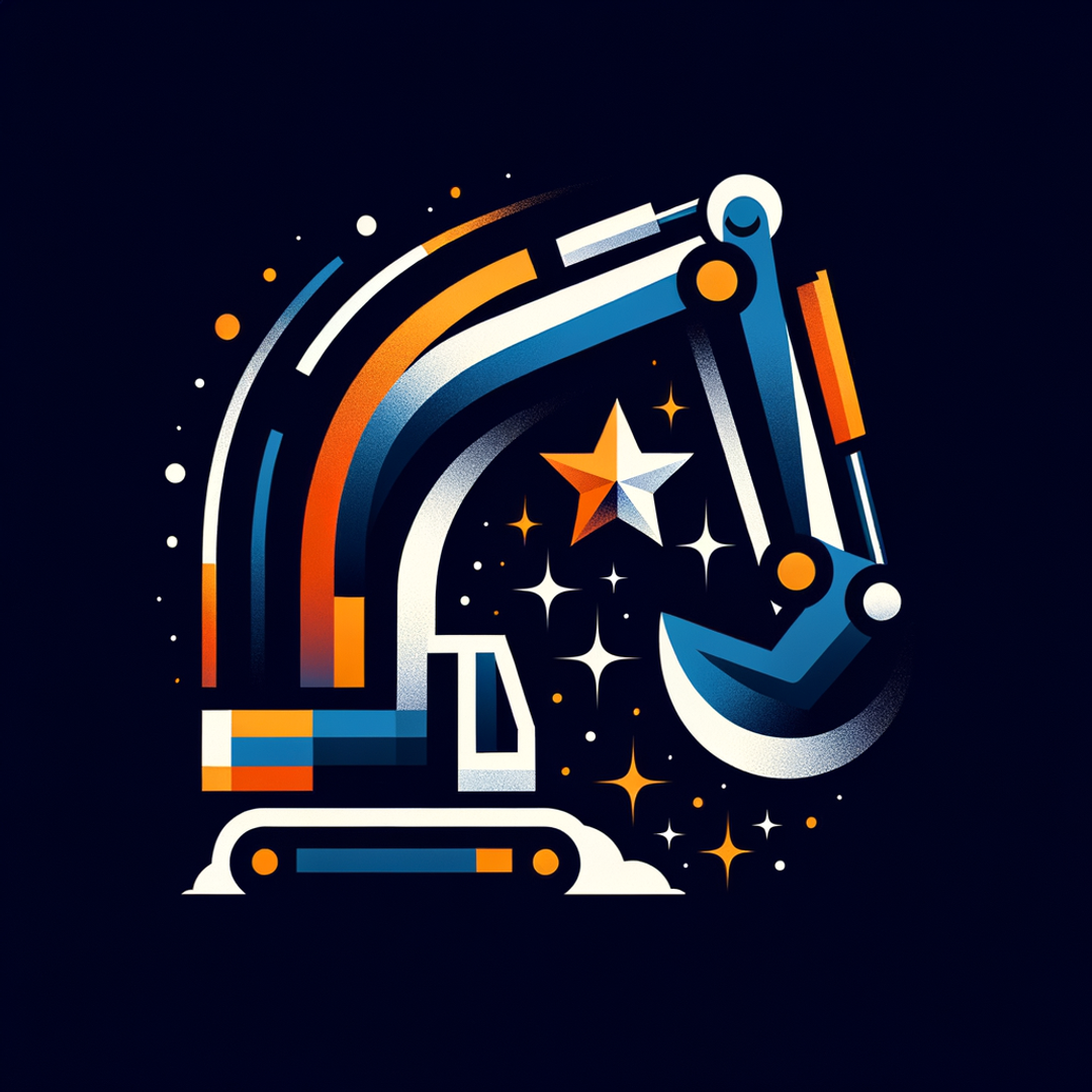 "Glowing Excavator Illustration"