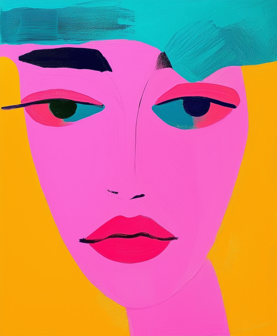 "Vibrant Pop Art Portrait"