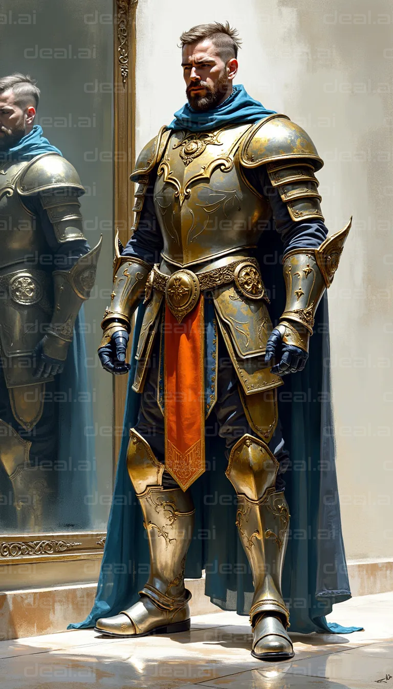 Knight in Shining Armor Before Battle