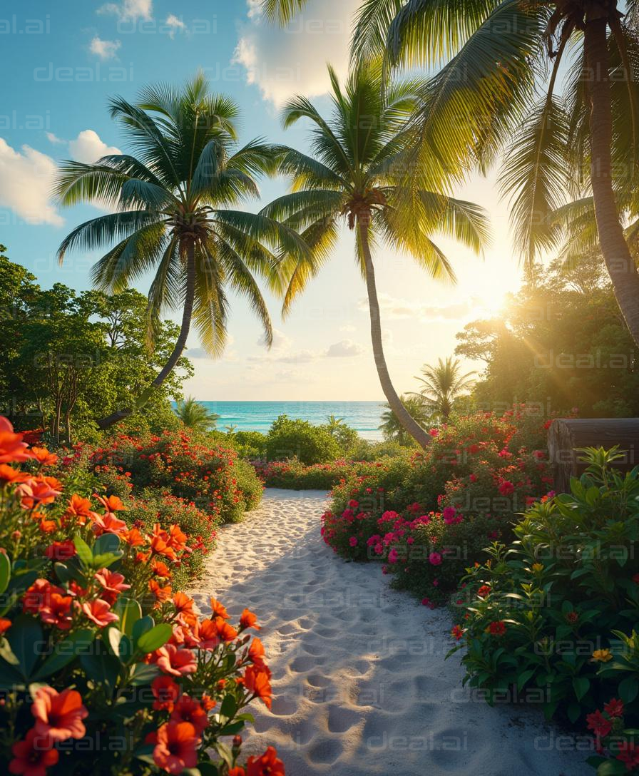 "Tropical Pathway to Paradise Beach"