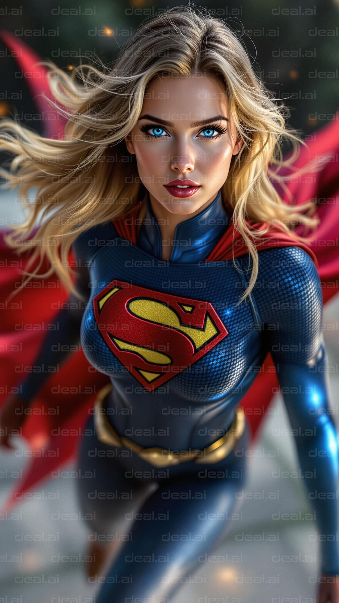 Superheroine in Flight