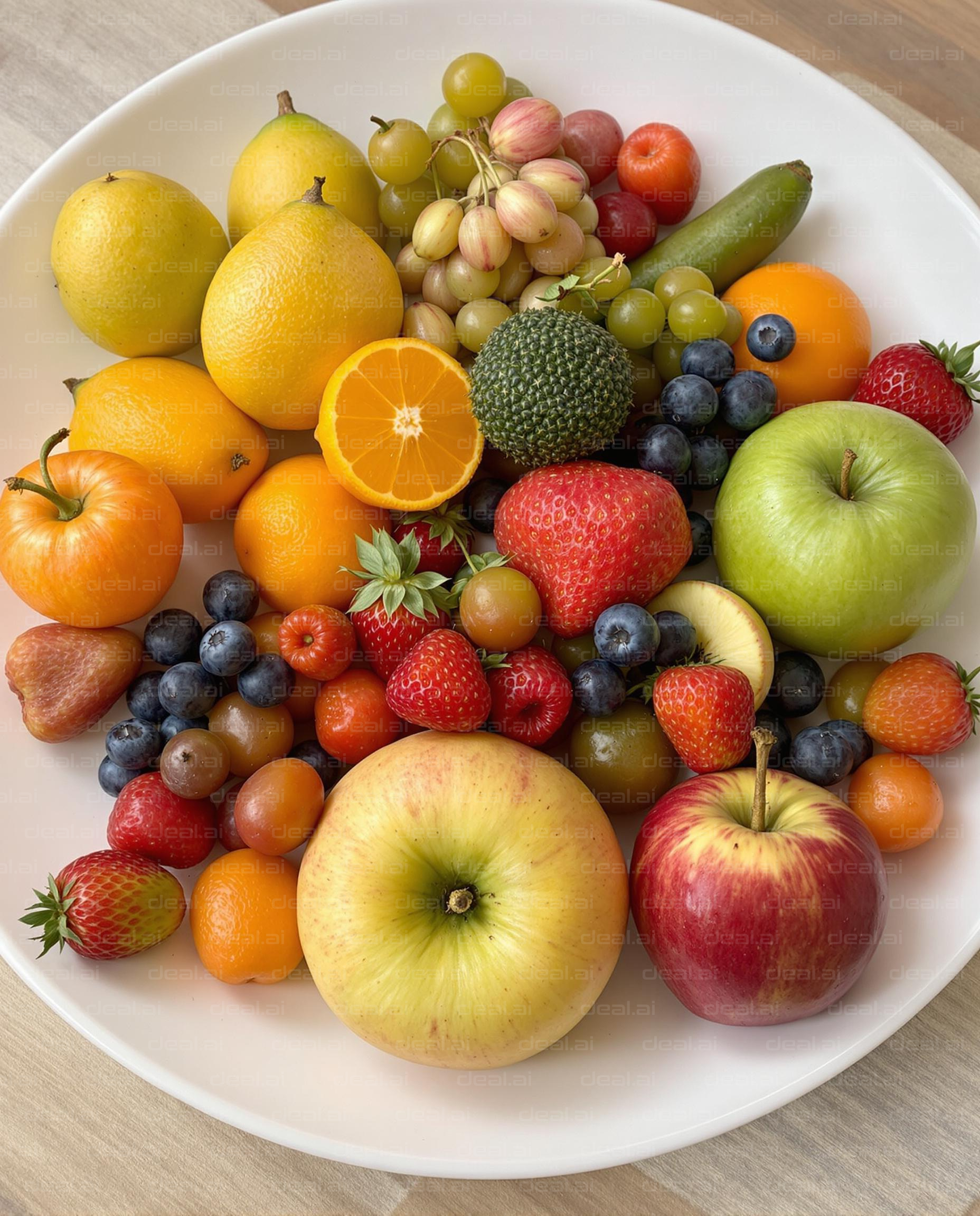 Colorful Fruit Medley in a Bowl