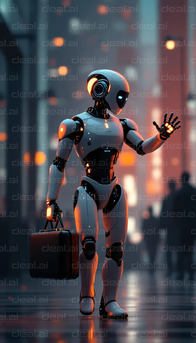 Evening Stroll with Robot Companion