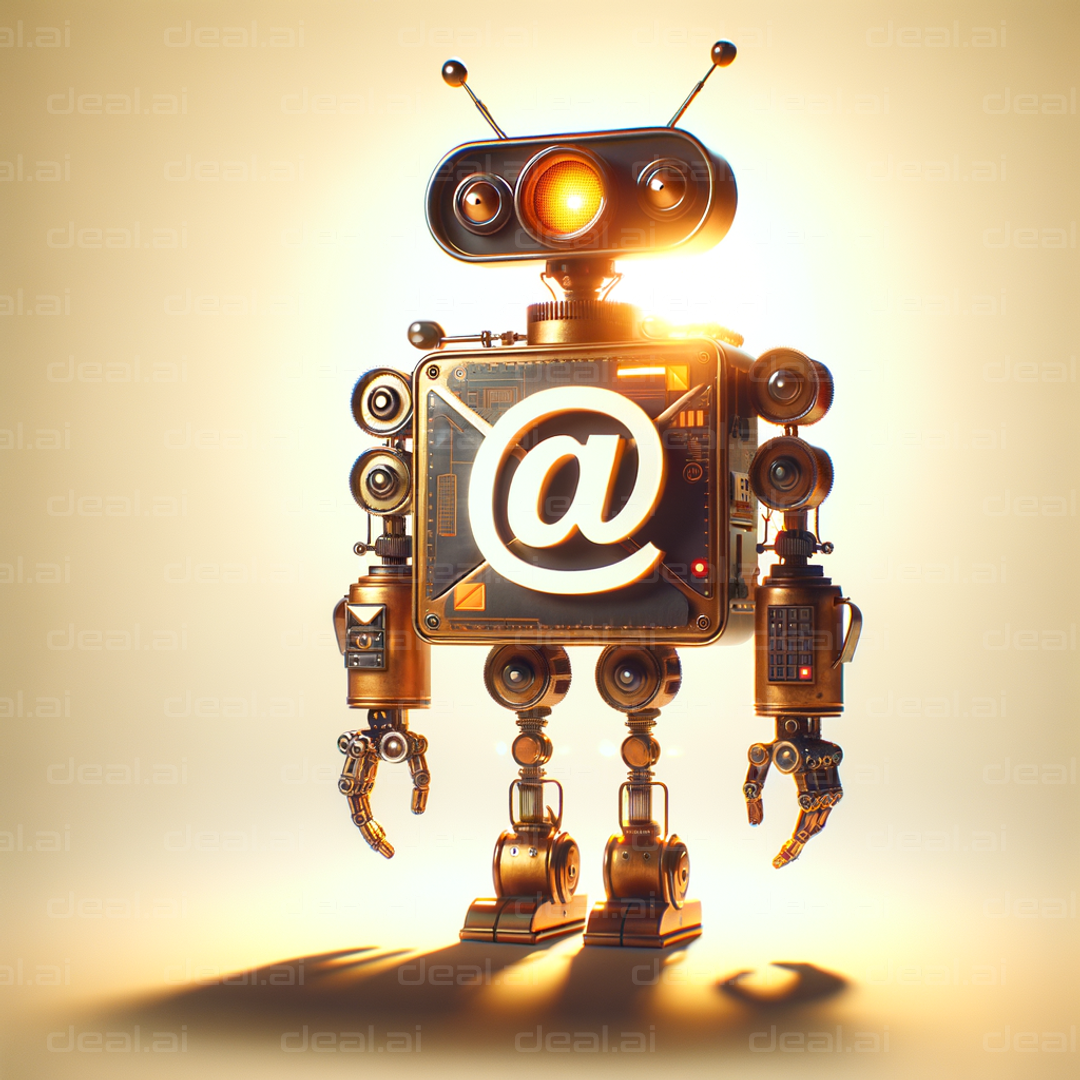 "Email Robot with Retro Design"