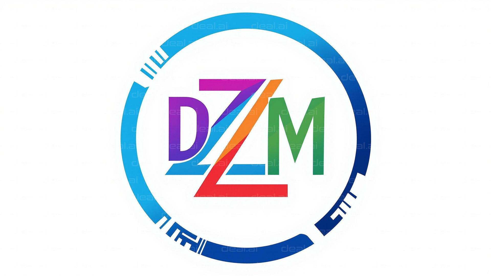 Colorful DZM Logo Design