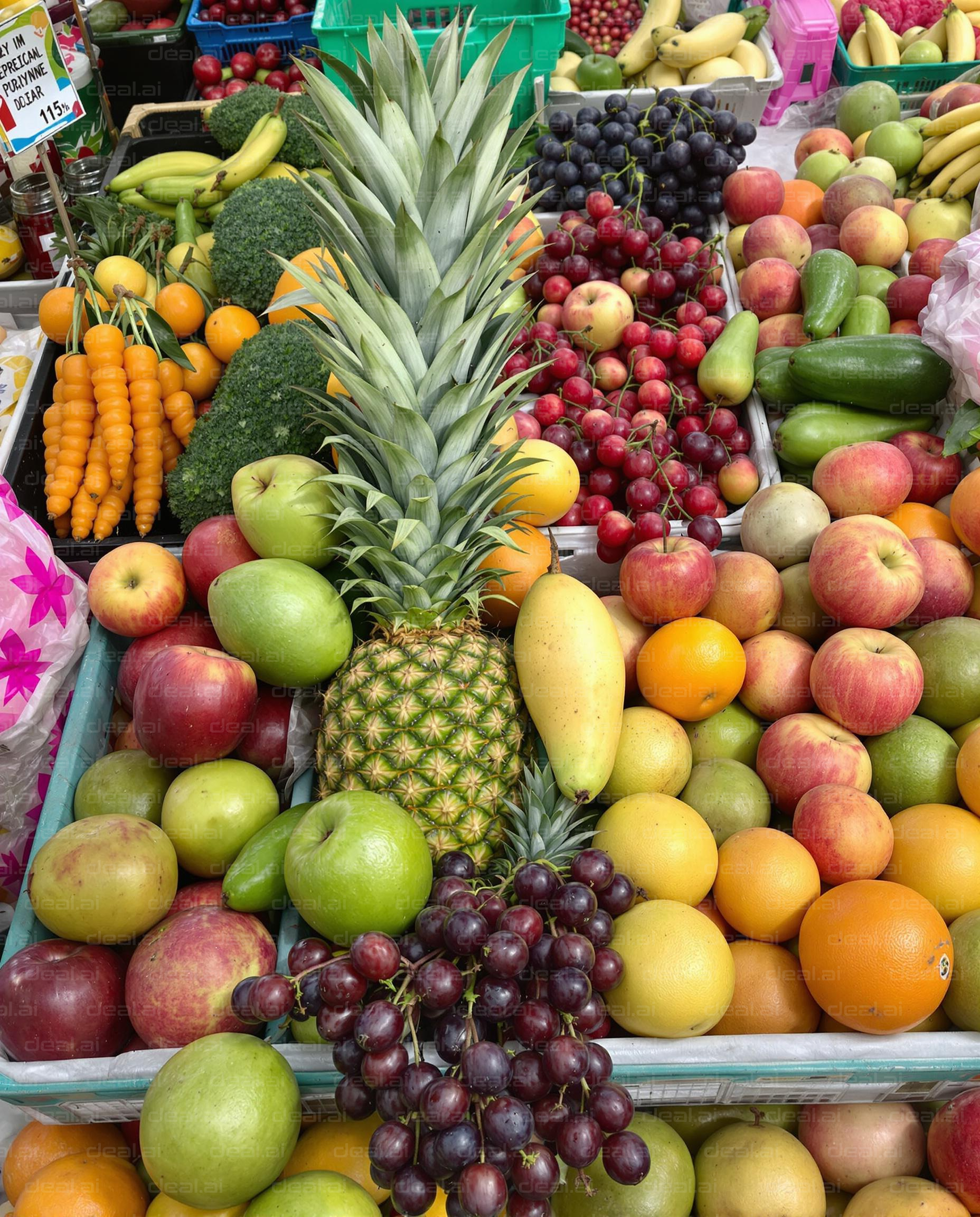 Vibrant Market Fruit Display