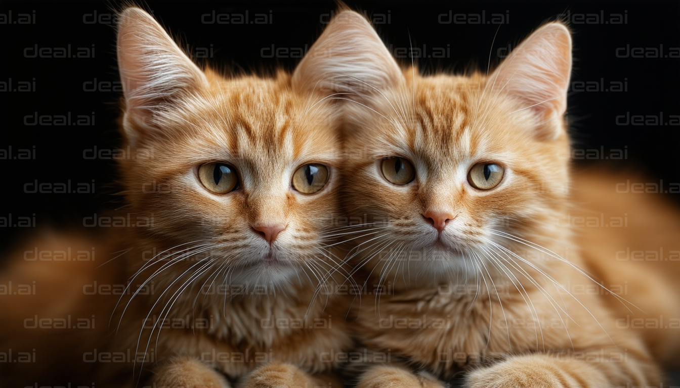 "Adorable Twin Orange Kittens"