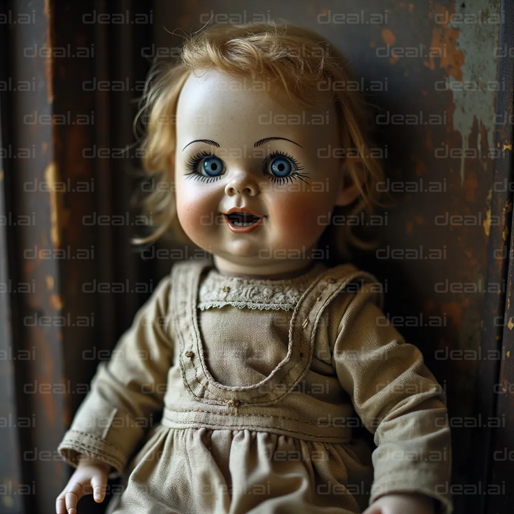 Antique Doll with Blue Eyes