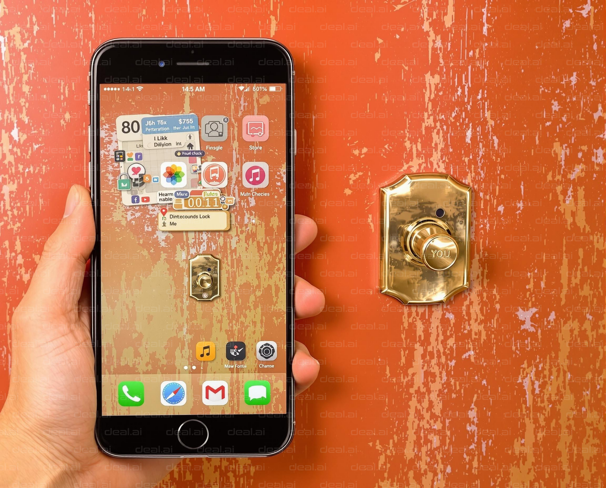 Phone Screen Mimics Door Lock Design