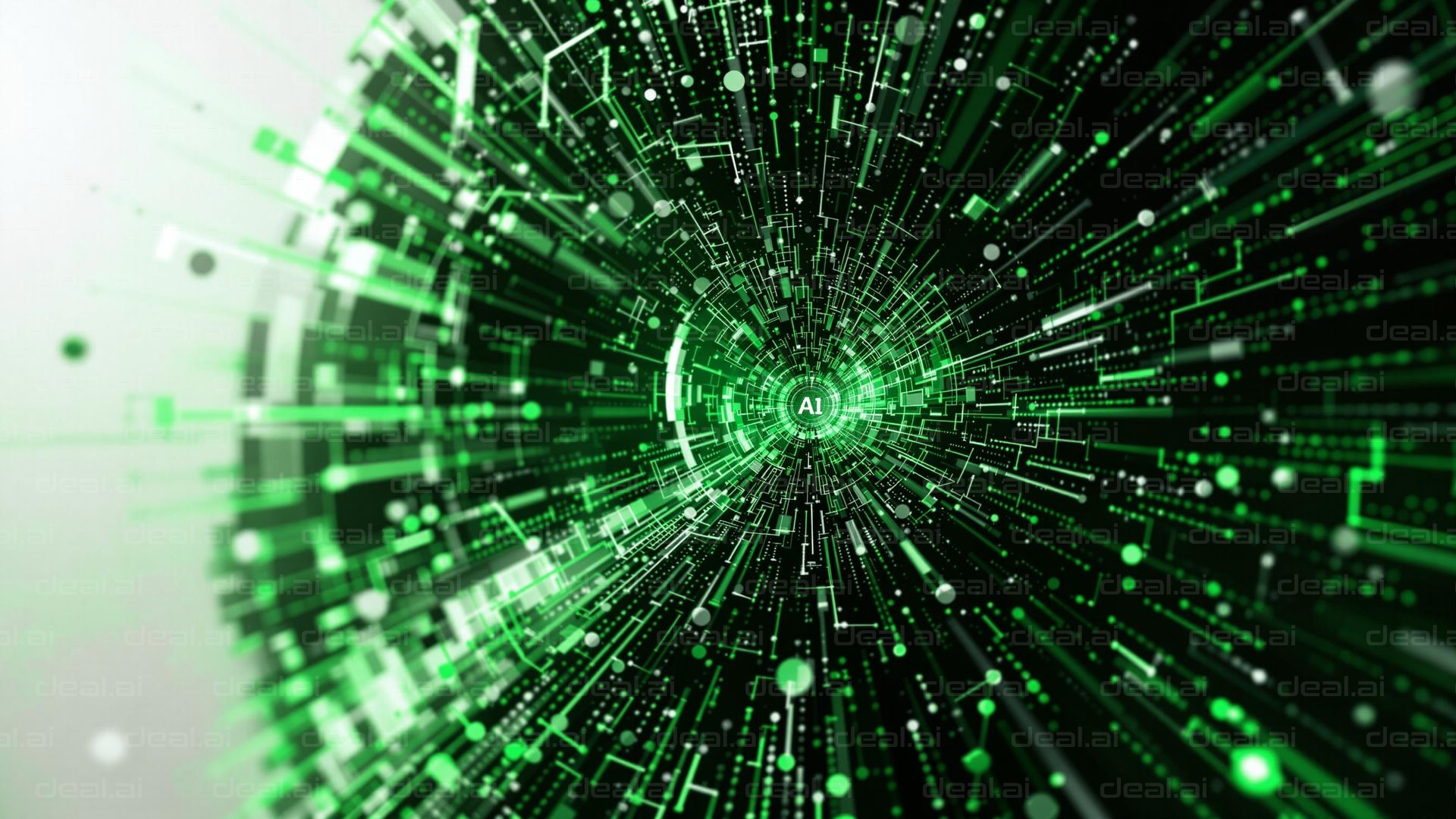 AI Data Matrix Vortex Visualization